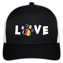 Load image into Gallery viewer, Pride Love Flexfit Baseball Cap - black/white