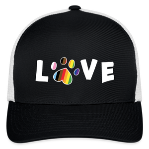 Pride Love Flexfit Baseball Cap - black/white