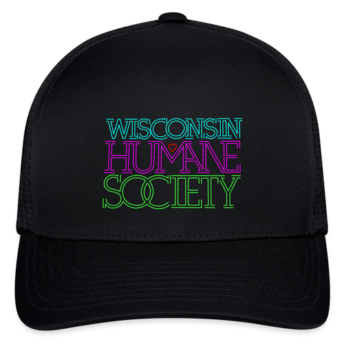 WHS 1987 Neon Logo Flexfit Baseball Cap - black