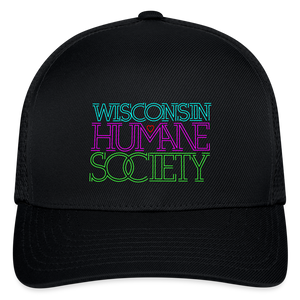 WHS 1987 Neon Logo Flexfit Baseball Cap - black