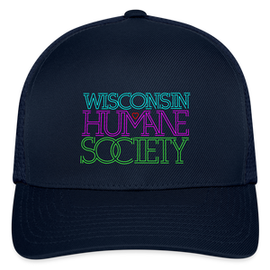 WHS 1987 Neon Logo Flexfit Baseball Cap - navy