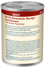 Load image into Gallery viewer, Blue Buffalo Homestyle Recipe Adult Beef Dinner with Garden Vegetables Canned Dog Food