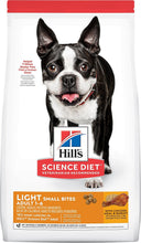 Load image into Gallery viewer, Hill&#39;s Science Diet Adult Light Small Bites Chicken Meal &amp; Barley Dry Dog Food