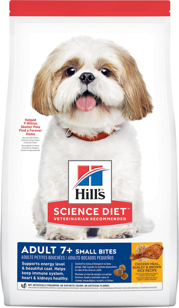 Hill's Science Diet Adult 7+ Small Bites Chicken Meal, Barley & Brown Rice Recipe Dry Dog Food