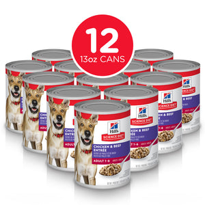 Hill's Science Diet Adult Chicken & Beef Entree Canned Dog Food