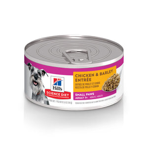 Hill's Science Diet Adult 7+ Small Paws Chicken & Barley Entree Canned Dog Food