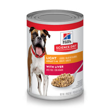 Load image into Gallery viewer, Hill&#39;s Science Diet Adult Light with Liver Recipe Canned Dog Food