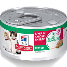 Load image into Gallery viewer, Hill&#39;s Science Diet Kitten Liver &amp; Chicken Entree Canned Food