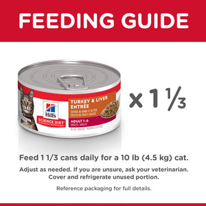 Hill's Science Diet Adult Turkey & Liver Entree Canned Cat Food