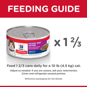 Hill's Science Diet Adult 7+ Savory Beef Entree Canned Cat Food