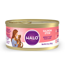 Load image into Gallery viewer, Halo Holistic Grain Free Adult Salmon Stew Canned Cat Food