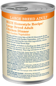 Blue Buffalo Homestyle Recipe Large Breed Adult Chicken Dinner with Garden Vegetables Canned Dog Food