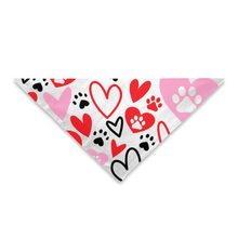 Load image into Gallery viewer, Paw Heart Bandanas