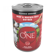 Load image into Gallery viewer, Purina One Wholesome Beef &amp; Brown Rice Entree Canned Dog Food