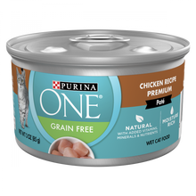 Load image into Gallery viewer, Purina ONE Grain Free Pate Chicken Canned Cat Food