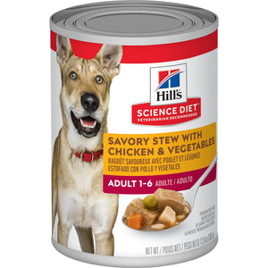 Hill's Science Diet Adult Savory Stew with Chicken & Vegetables Canned Dog Food