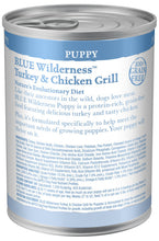 Load image into Gallery viewer, Blue Buffalo Wilderness High-Protein Grain-Free Turkey &amp; Chicken Grill Puppy Canned Dog Food