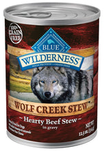 Load image into Gallery viewer, Blue Buffalo Wilderness Wolf Creek Stew Grain-Free Hearty Beef Stew Adult Canned Dog Food