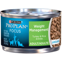 Load image into Gallery viewer, Purina Pro Plan Focus Adult Weight Management Turkey &amp; Rice Entree Ground Canned Cat Food