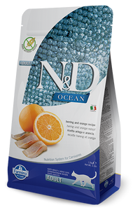 Farmina N&D Natural & Delicious Grain Free Adult Wild Herring & Orange Dry Cat Food