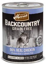 Load image into Gallery viewer, Merrick Backcountry Grain Free Backcountry 96% Chicken Recipe Canned Dog Food