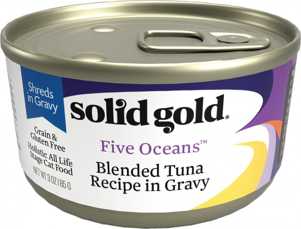 Solid Gold Five Oceans Grain Free Blended Tuna in Gravy Recipe Canned Cat Food
