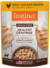 Load image into Gallery viewer, Instinct Healthy Cravings Grain Free Tender Chicken Recipe Meal Topper Pouches for Cats