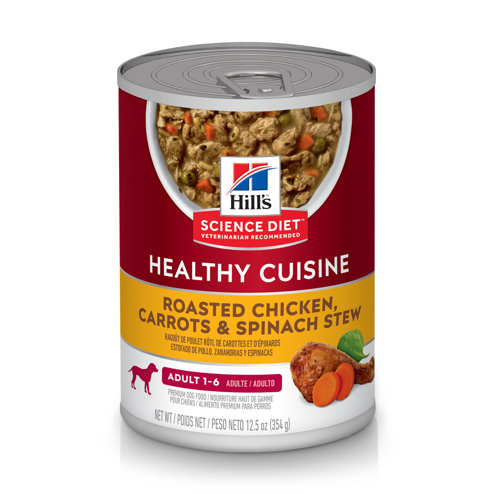 Hill's Science Diet Healthy Cuisine Adult Roasted Chicken, Carrots, & Spinach Canned Dog Food
