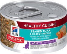Load image into Gallery viewer, Hill&#39;s Science Diet Healthy Senior Cuisine Adult 11+ Seared Tuna &amp; Carrot Medley Canned Cat Food