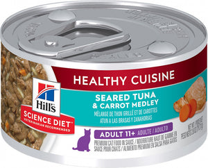 Hill's Science Diet Healthy Senior Cuisine Adult 11+ Seared Tuna & Carrot Medley Canned Cat Food