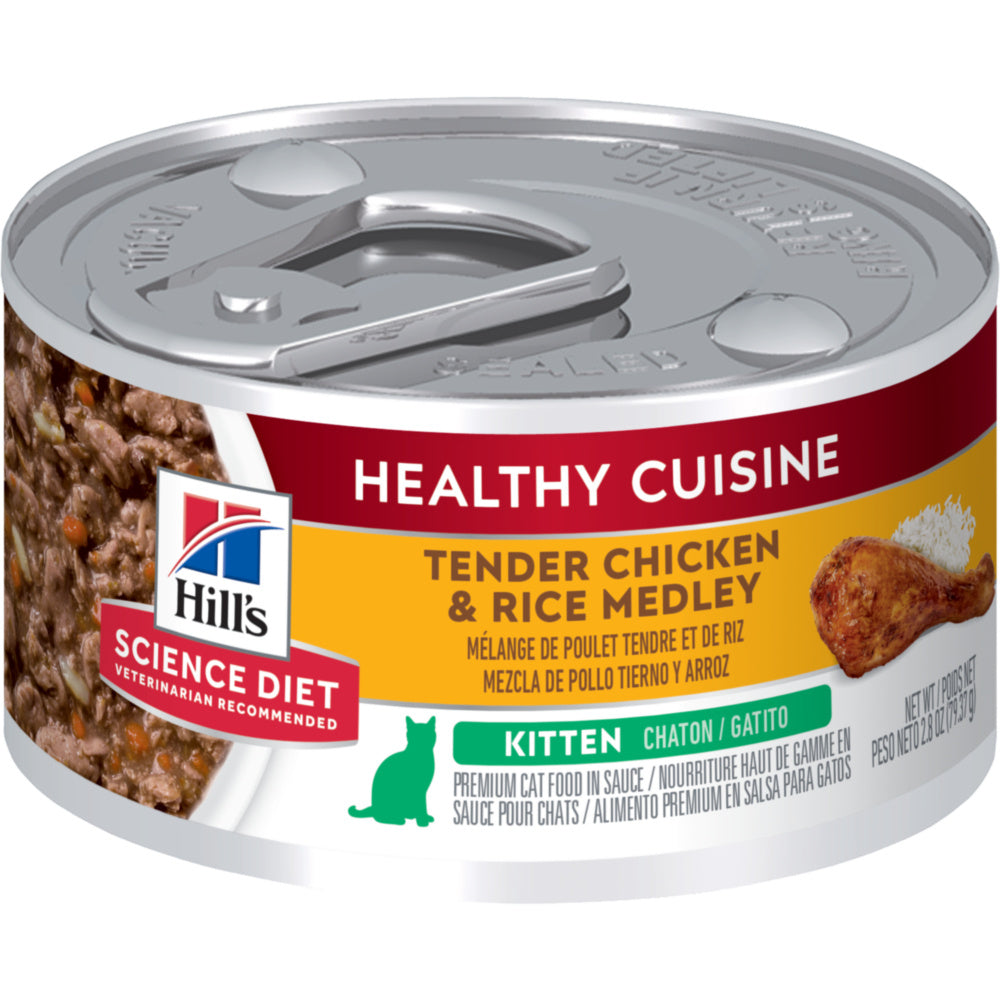 Hill's Science Diet Kitten Healthy Cuisine Roasted Chicken & Rice Medley Canned Cat Food