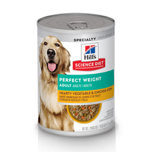 Load image into Gallery viewer, Hill&#39;s Science Diet Adult Perfect Weight Hearty Vegetable &amp; Chicken Stew Canned Dog Food