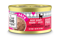 Load image into Gallery viewer, I and Love and You Grain Free Beef, Right Meow! Pate Canned Cat Food