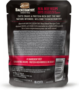 Merrick Backcountry Grain Free Real Beef Cuts Recipe Cat Food Pouch
