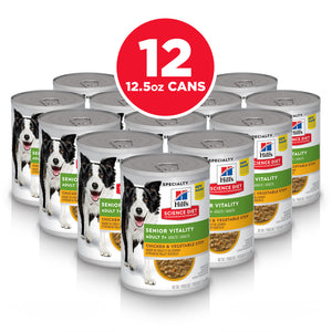 Hill's Science Diet Adult 7+ Senior Vitality Chicken & Vegetable Stew Canned Dog Food