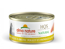Load image into Gallery viewer, Almo Nature HQS Natural Cat Grain Free Chicken and Cheese In Broth Canned Cat Food