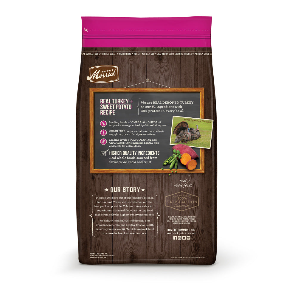 
                  
                    Merrick Grain Free Adult Turkey & Sweet Potato Recipe Dry Dog Food
                  
                