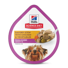 Load image into Gallery viewer, Hill&#39;s Science Diet Adult Small Paws Savory Stew with Chicken &amp; Vegetables Dog Food Trays