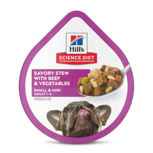 Load image into Gallery viewer, Hill&#39;s Science Diet Adult Small Paws Savory Stew with Beef &amp; Vegetables Dog Food Trays