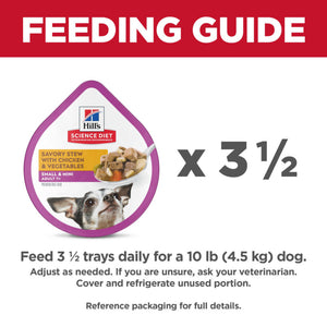 Hill's Science Diet Adult 7+ Small Paws Savory Stew with Chicken & Vegetables Dog Food Trays