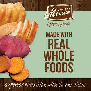 Merrick Senior Dry Dog Food Real Chicken & Sweet Potato Grain Free Dog Food Recipe