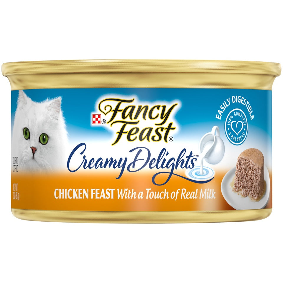 Fancy Feast Creamy Delights Chicken Feast Pate in a Creamy Sauce Canned Cat Food