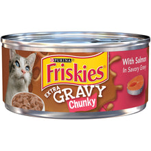 Load image into Gallery viewer, Friskies Extra Gravy Chunky with Salmon in Savory Gravy Canned Cat Food