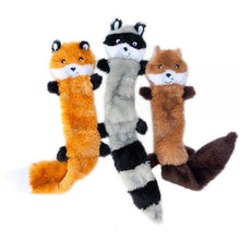 Load image into Gallery viewer, ZippyPaws Skinny Peltz Set of 3 No Stuffing Plush Dog Toys