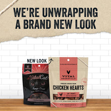 Load image into Gallery viewer, Vital Essentials Freeze Dried Grain Free Chicken Hearts Limited Ingredient Cat Treats
