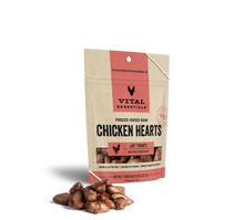 Load image into Gallery viewer, Vital Essentials Freeze Dried Grain Free Chicken Hearts Limited Ingredient Cat Treats
