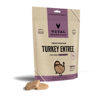 Load image into Gallery viewer, Vital Essentials Grain Free Turkey Dinner Patties Freeze Dried Raw Food for Cats