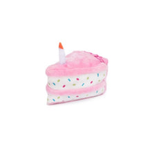 Load image into Gallery viewer, ZippyPaws NomNomz Plush Pink Birthday Cake Dog Toy