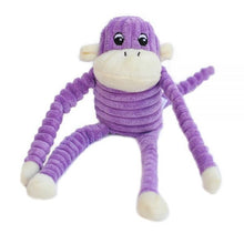 Load image into Gallery viewer, ZippyPaws Purple Spencer Crinkle Monkey Small Plush Dog Toy