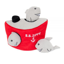 Load image into Gallery viewer, ZippyPaws Zippy Burrow Shark n&#39; Ship Puzzle Dog Toy